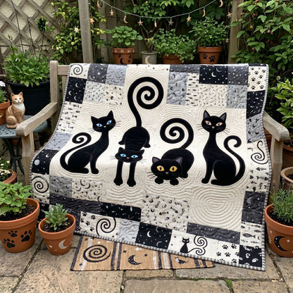 Whimsical Black Cats WN2705018CL Quilt