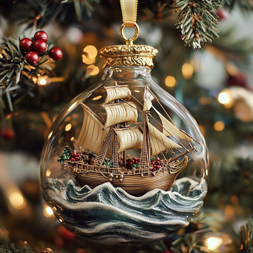 Sea Bottle CP2811036CL Christmas Ornament