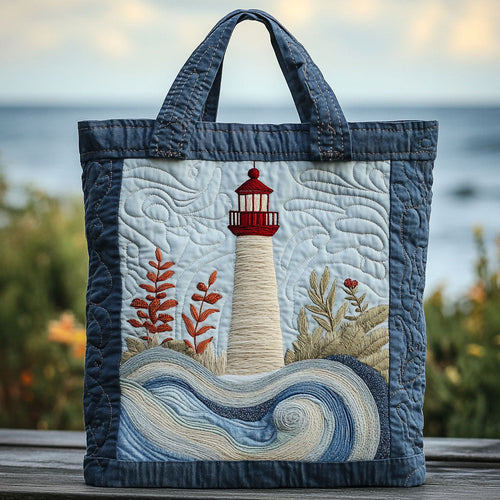 Lighthouse Ocean CW1301019CL Quilted Tote Bag