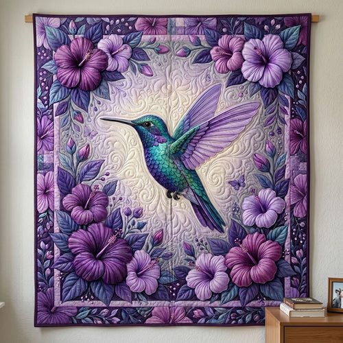 Purple Hummingbird WN0505021CL Quilt