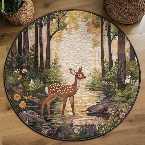 Lone Fawn WJ2306034CL Quilted Round Mat