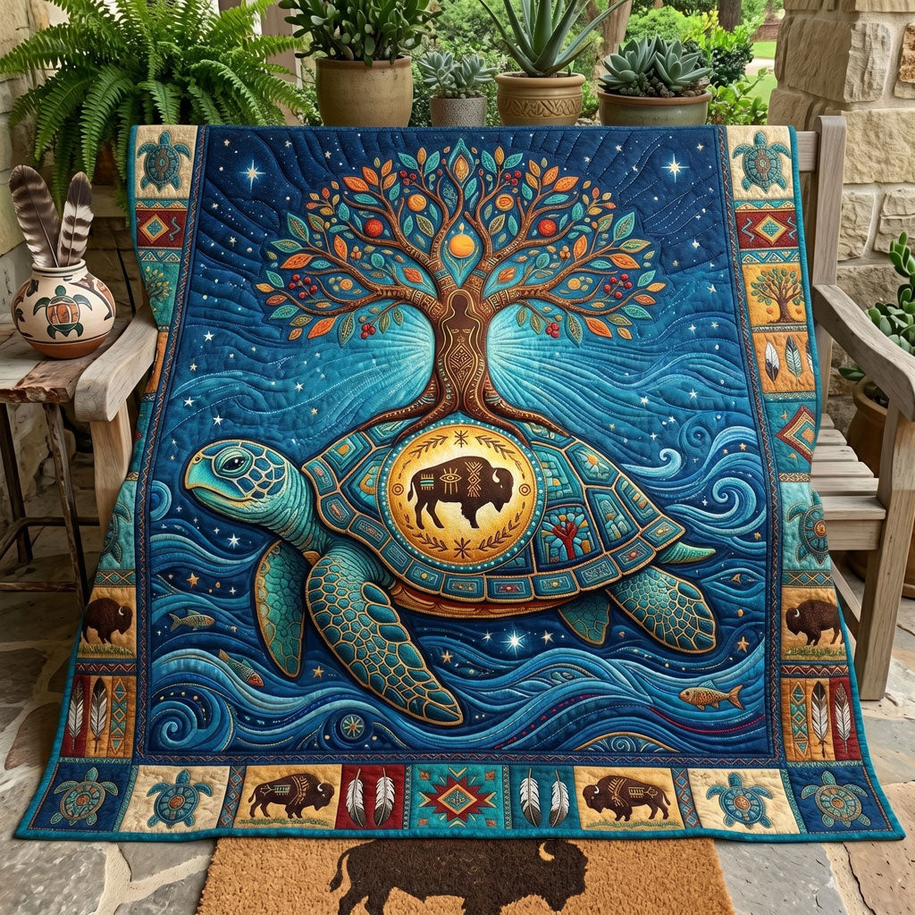 Sacred Turtle Of Life WN1706013CL Quilt