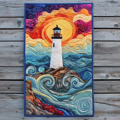 Sunset Serenity Lighthouse WP0605030CL Quilted Table Runner