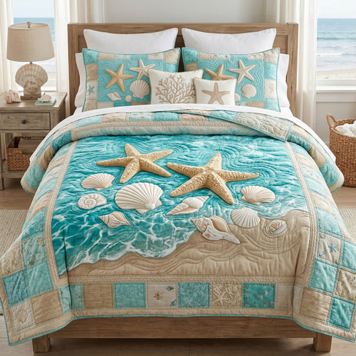 Coastal Starfish And Seashell XR2105002CL Duvet Cover Set