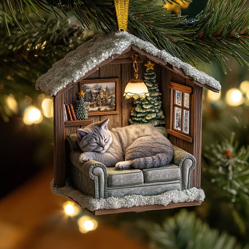 Calm Christmas Cat WJ2611008CL Christmas Ornament