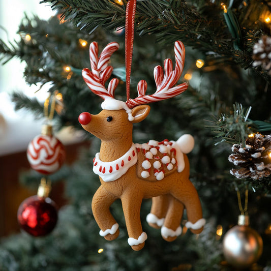 Candy Reindeer WJ0312357CL Christmas Ornament
