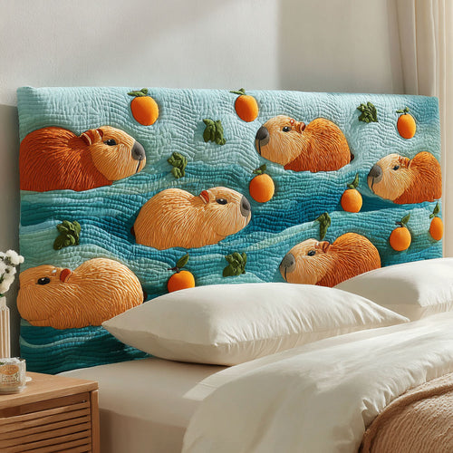 Capybara Orange WJ0701002CL Quilted Headboard Slipcover