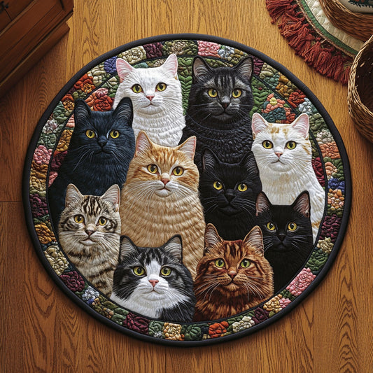 Cat WJ0312443CL Quilted Round Mat