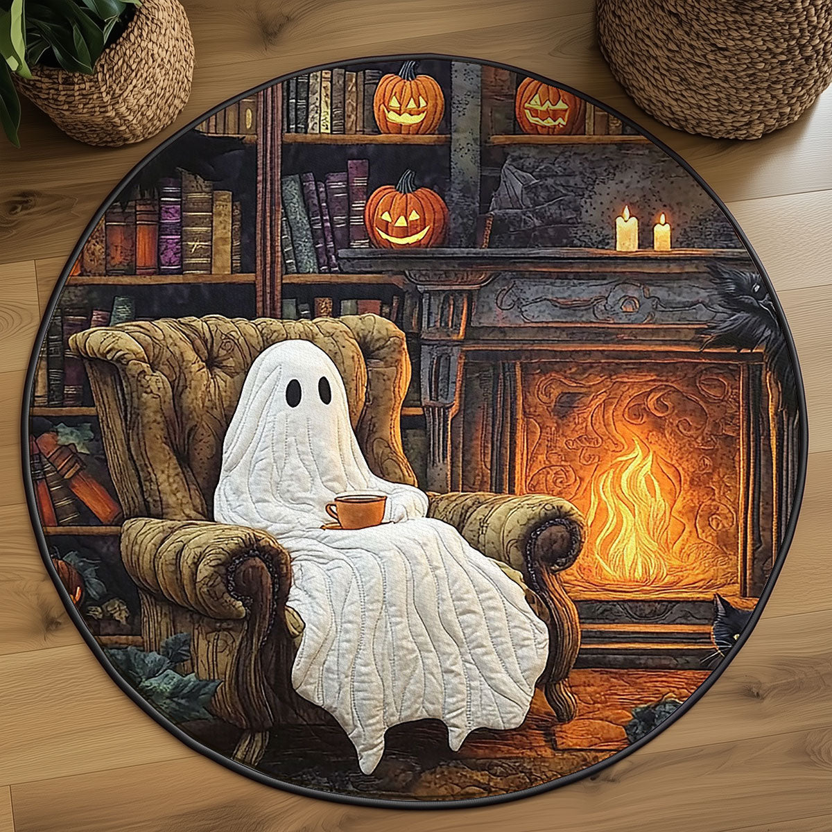 Midnight Reverie WJ1807038CL Quilted Round Mat