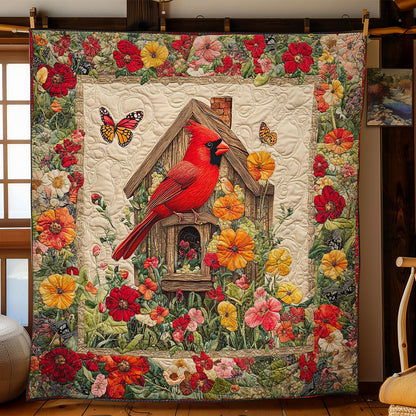 Cardinal And Blossoms WN2002057CL Quilt