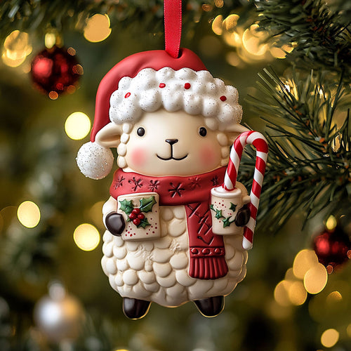 Candy Joy Sheep WN0411003CL Christmas Ornament