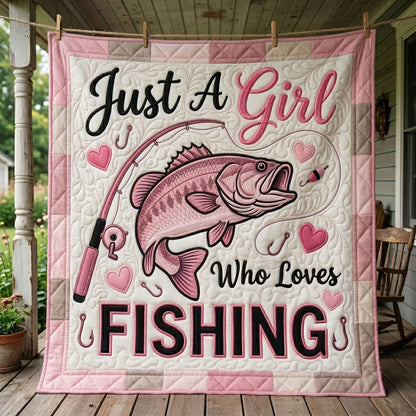 Pink Angler Girl WN2904012CL Quilt