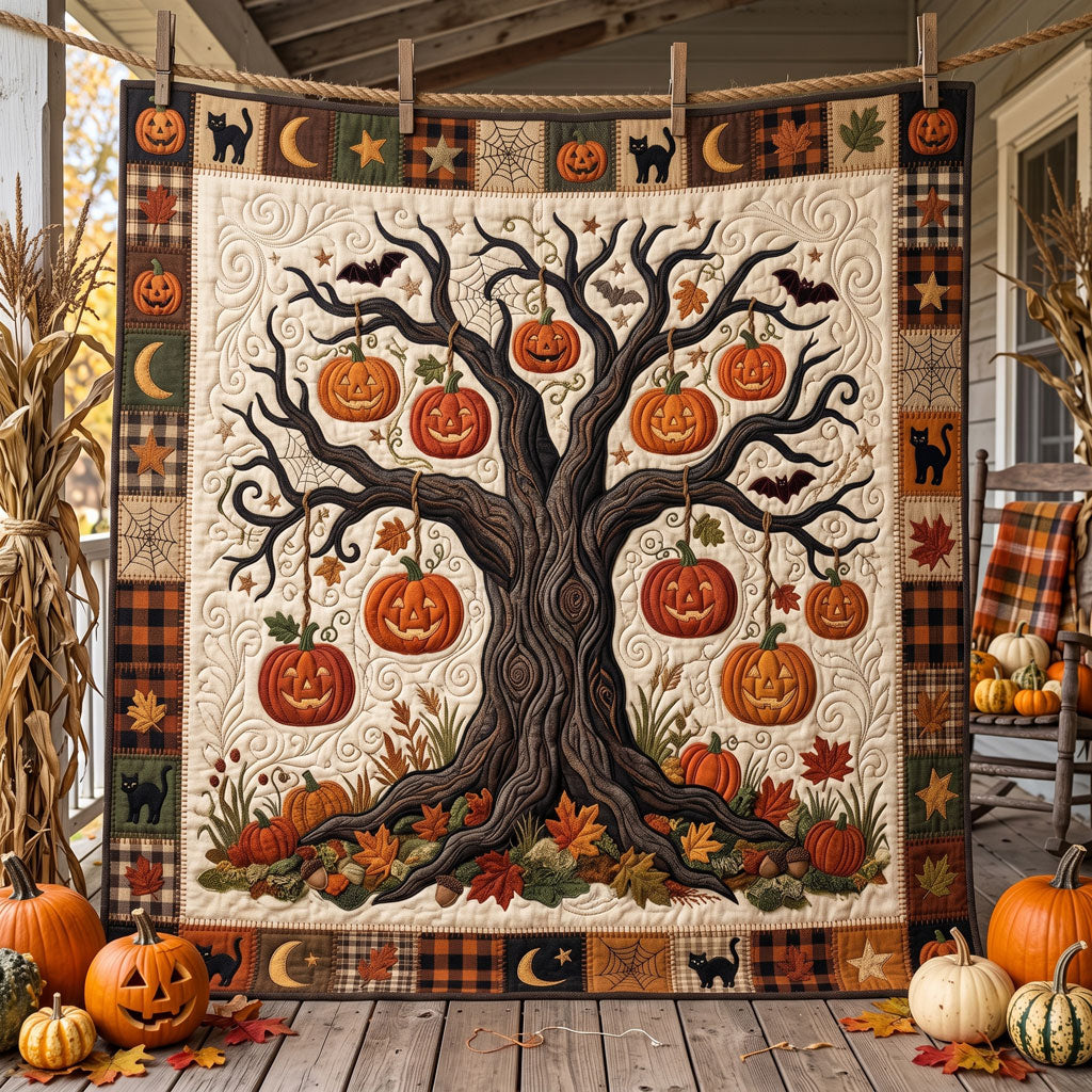 Haunted Pumpkin Tree WN2606012CL Quilt