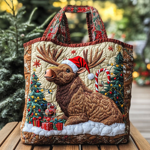 Country Light Moose WN1310070CL Quilted Tote Bag