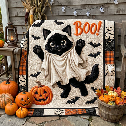 Cute Spooky Kitty Pumpkin WN0905005CL Quilt