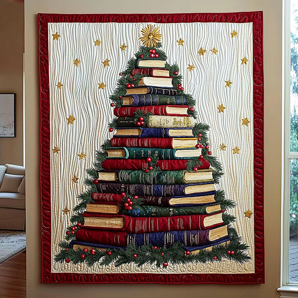 Christmas Book Tree QA1811002CL Quilt