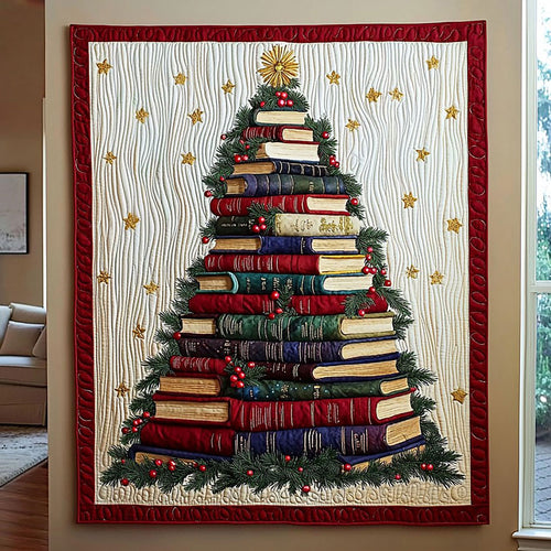 Christmas Book Tree QA1811002CL Quilt