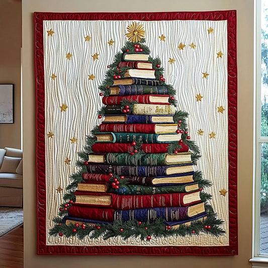 Christmas Book Tree QA1811002CL Quilt