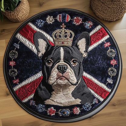 French Bulldog Dynasty WN1205037CL Quilted Round Mat