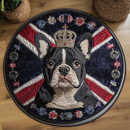 French Bulldog Dynasty WN1205037CL Quilted Round Mat