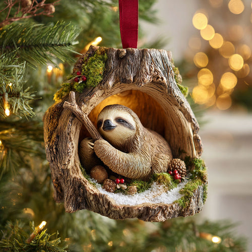 Sloth Haven CW0312022CL Christmas Ornament