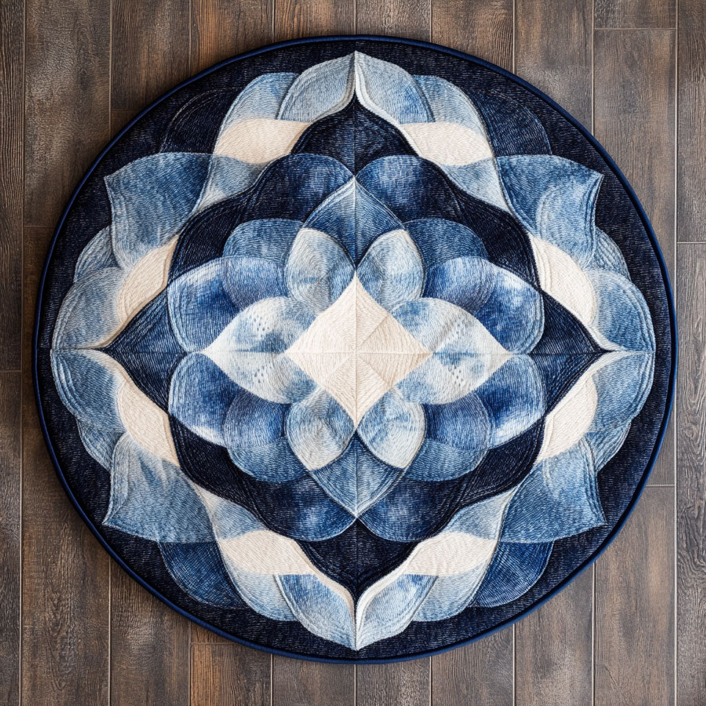 Curved Bluefire WN0407072CL Quilted Round Mat