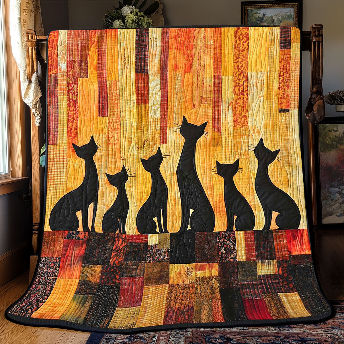 Silhouette Neighbor Cat WP1402083CL Quilt