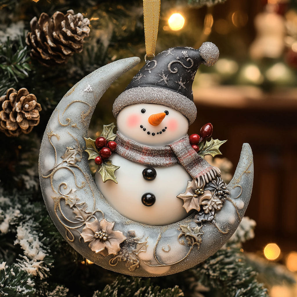 Crescent Snowman CW0112015CL Christmas Ornament