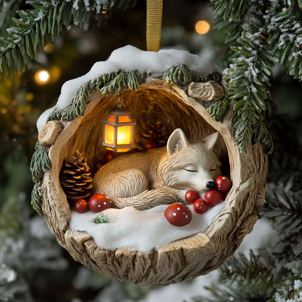 Cozy Wolf CP0312250CL Christmas Ornament