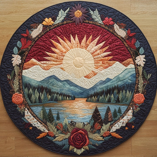 Aurora Flow WN2508006CL Quilted Round Mat
