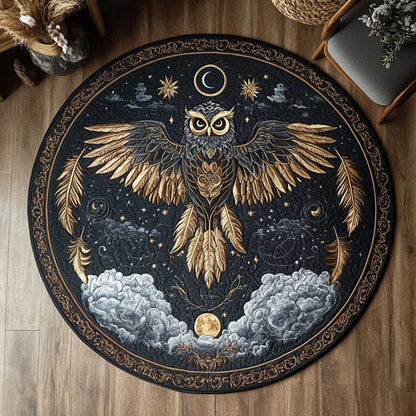 Owl Guardian WN2404054CL Quilted Round Mat