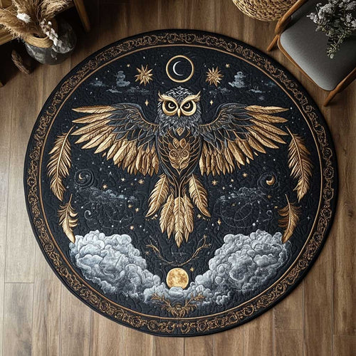 Owl Guardian WN2404054CL Quilted Round Mat