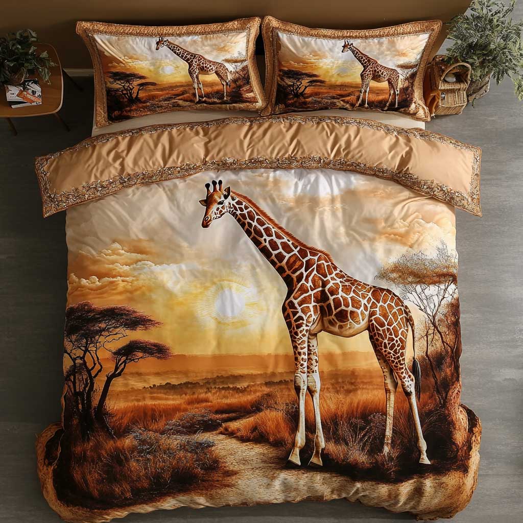 Tribal African Giraffe WN0403041CL Duvet Cover Set