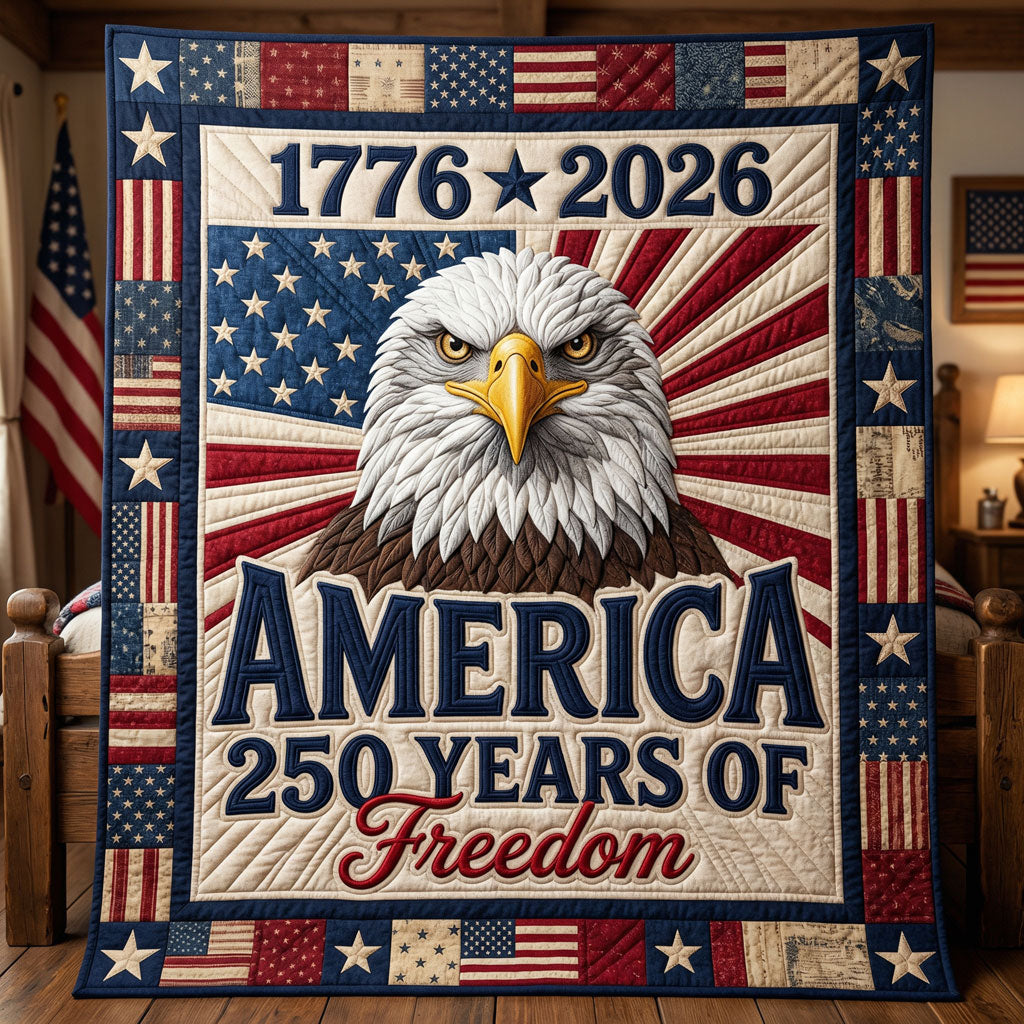 America 250 Years Of Freedom Eagle WN1004002CL Quilt