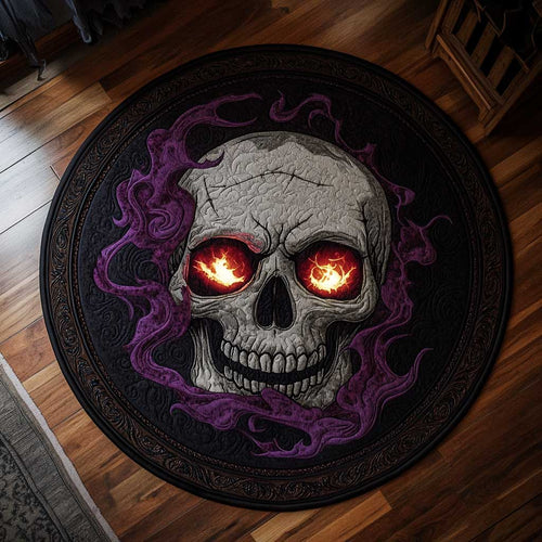 Mystic Skull WN2904093CL Quilted Round Mat
