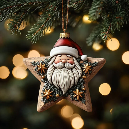 Rustic Santa WN1512051CL Christmas Ornament