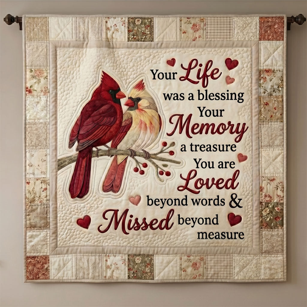 Loved And Missed Beyond Measure Cardinal WN1404011CL Quilt