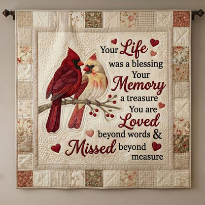 Loved And Missed Beyond Measure Cardinal WN1404011CL Quilt