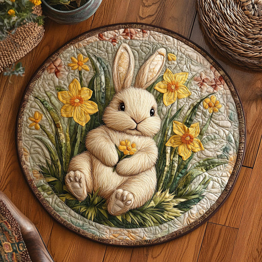 Bunny Blossom Grove WJ2607038CL Quilted Round Mat