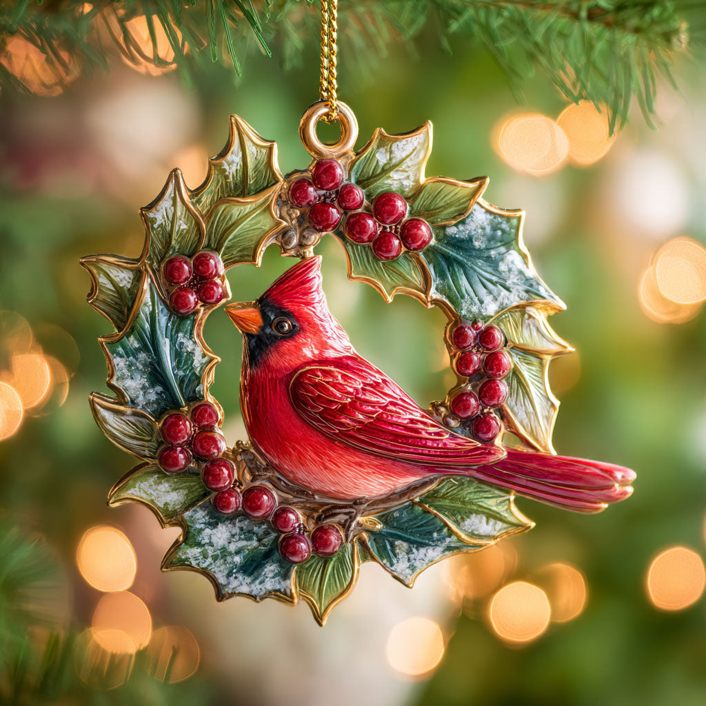 Holly Cardinal CP0512061CL Christmas Ornament