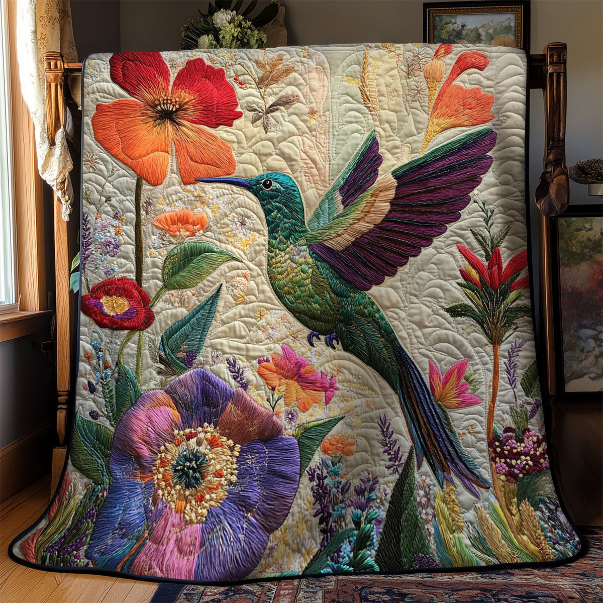 Blooming Hummingbird WN0502040CL Quilt