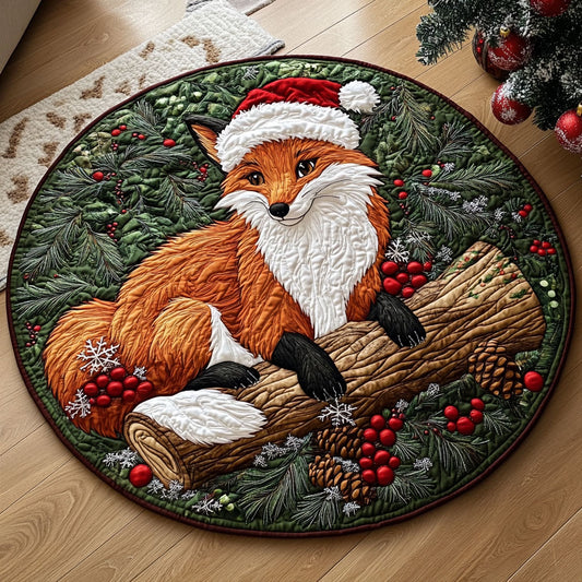 Festive Fox KL2511003CL Quilted Round Mat