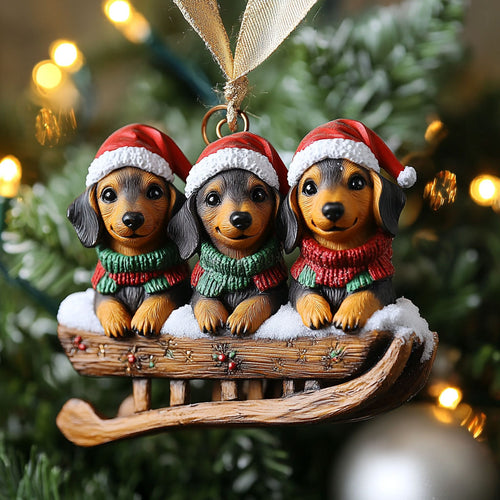 Christmas Spirit Dachshund WN1211023CL Christmas Ornament