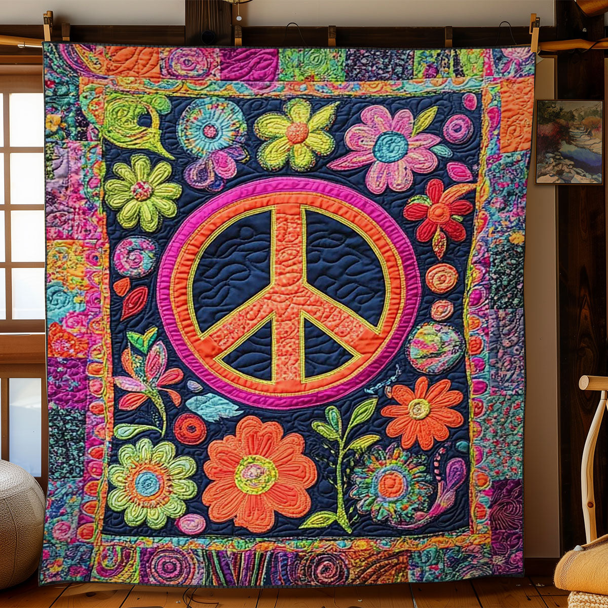 Peaceful Petals WN1001037CL Quilt