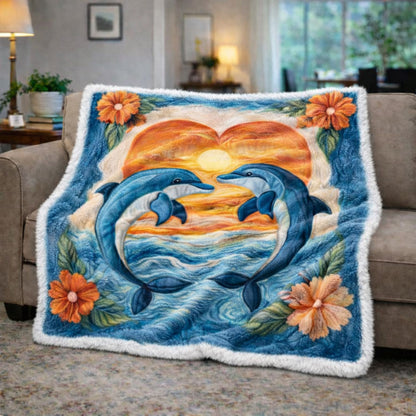 Endless Love Dolphins KL2901003CL Faux Fur Throw Blanket