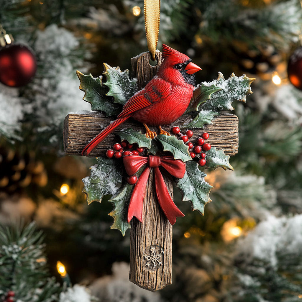 Sacred Cardinal WN2110082CL Christmas Ornament