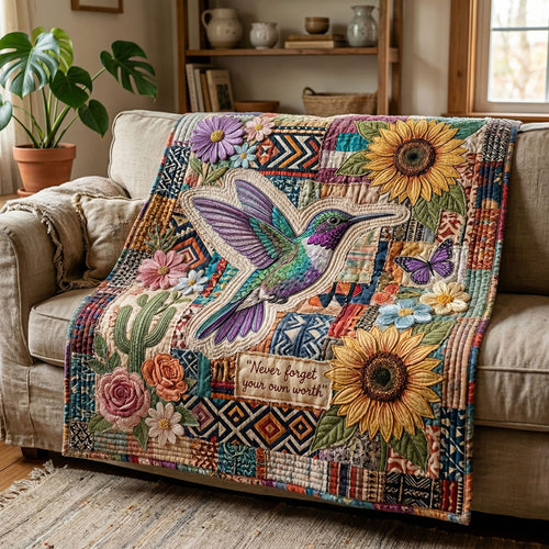 Boho Hummingbird Blossom WN0904012CL Quilt