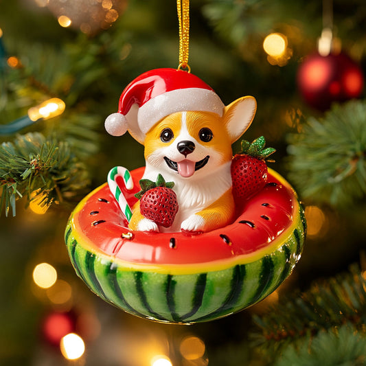 Jolly Corgi WN1610091CL Christmas Ornament