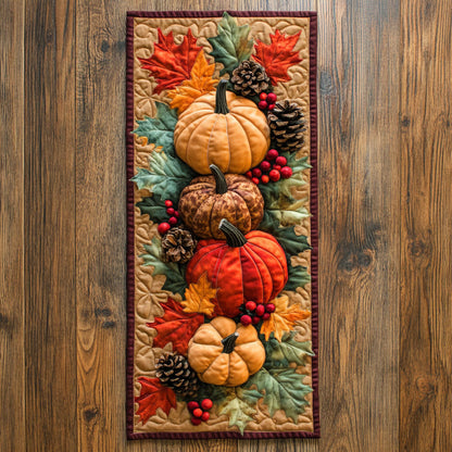 Pumpkin Glory CW2804022CL Quilted Table Runner