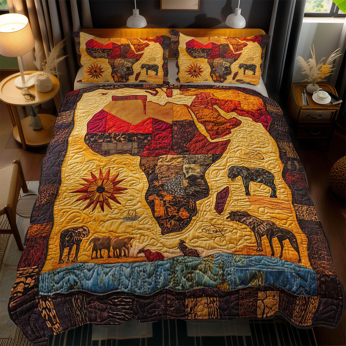 Golden African Safari WN1103118CL Duvet Cover Set